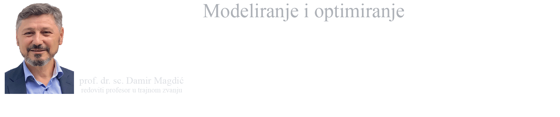 Modeliranje i optimiranje