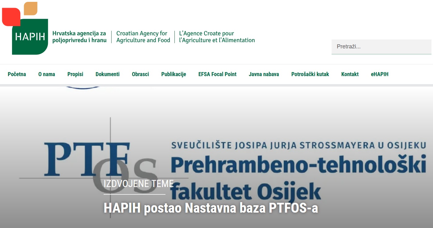 HAPIH postao Nastavna baza PTFOS-a